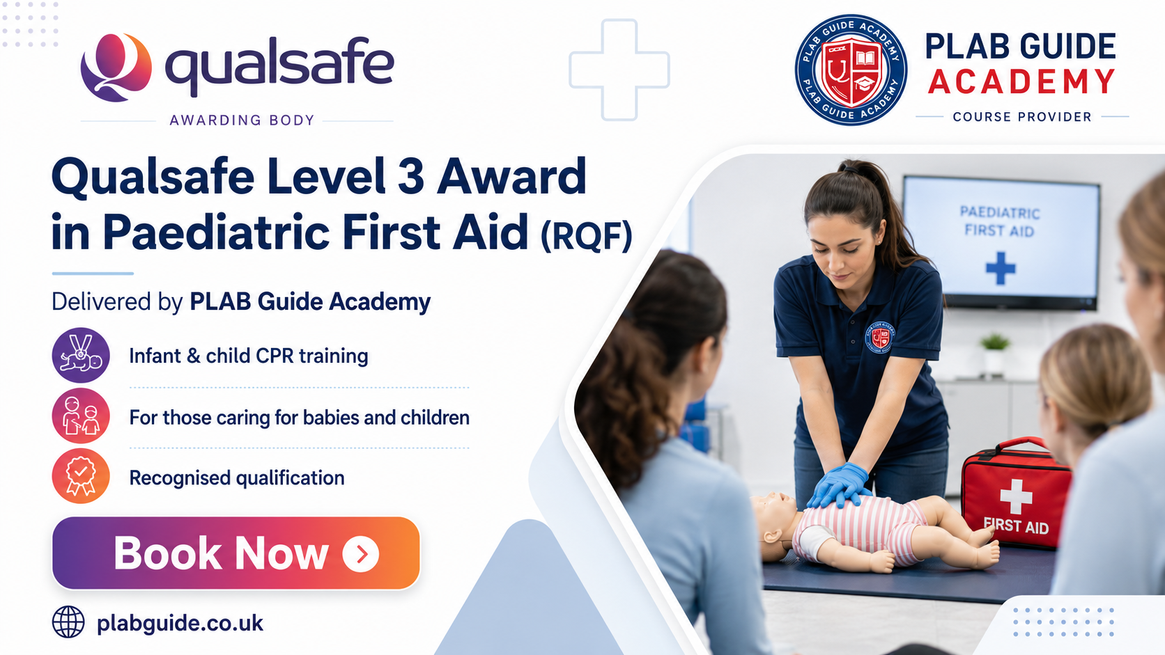 Qualsafe Level 3 Award in Emergency First Aid at Work (RQF) EFAW (1 day)